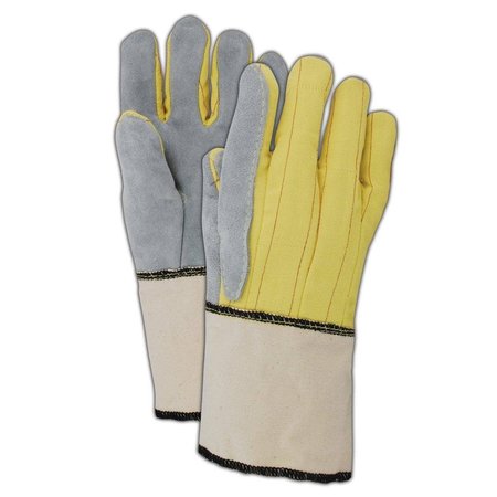MAGID 20 oz Kevlar Hot Mill Gloves with Leather Palm, 12PK K41CG
